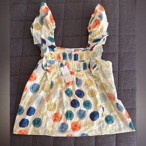 Current Air Colorful Polka Dot Blouse